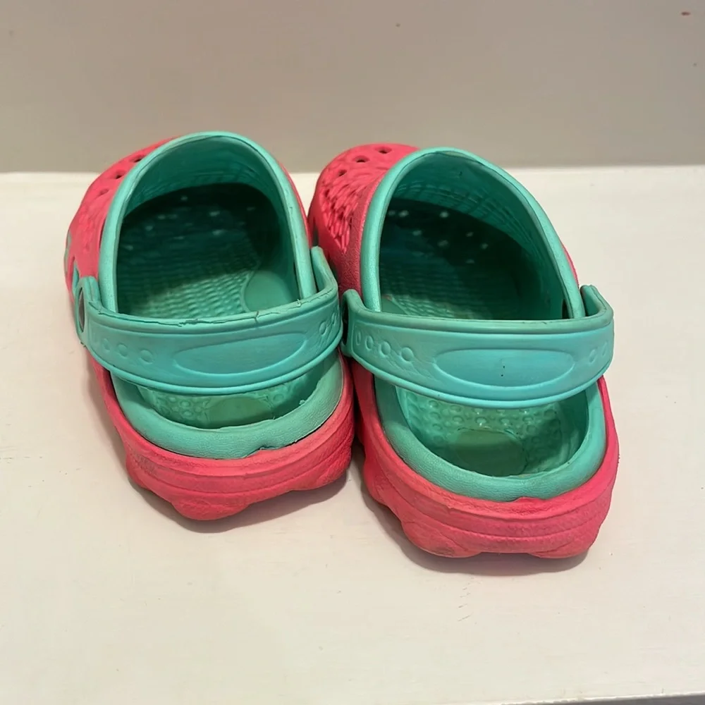 Cute pink and green water shoes